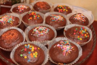 Быстрые шоколадные маффины.