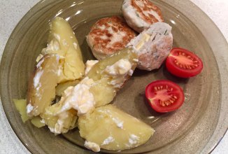 Куриные котлеты с картофелем