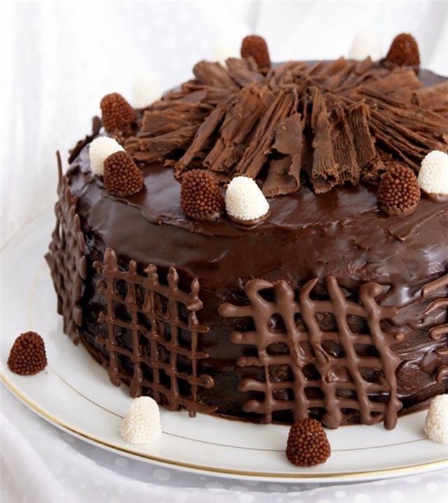 Шоколадный тортик с трюфельным кремом