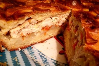 Пирог с курицей и картофелем