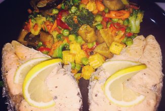 Семга запеченная в фольге