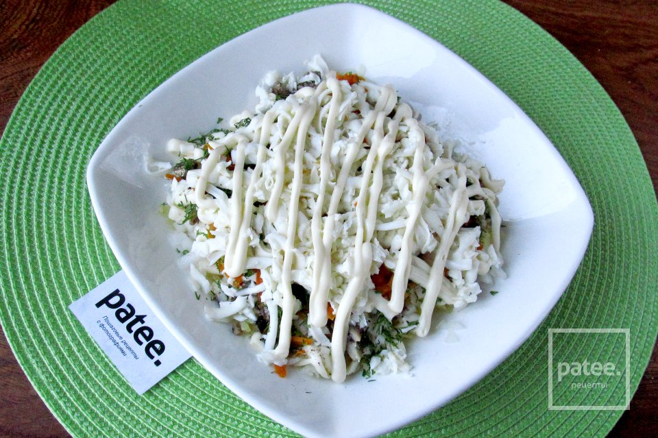 Салат Рыбки в пруду - Шаг 12