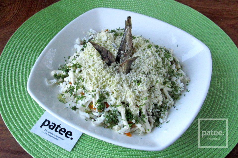 Салат Рыбки в пруду - Шаг 15