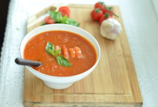 томатный суп с креветками
