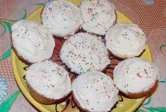 Ванильные кексы с кремом