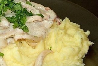 Кальмар в сливочном соусе