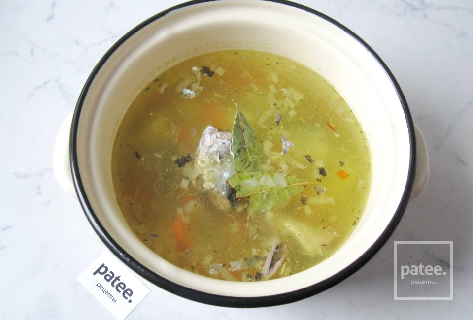 Суп из консервированной сайры - Шаг 9