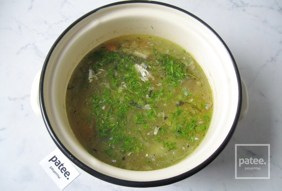 Суп из консервированной сайры - Шаг 11