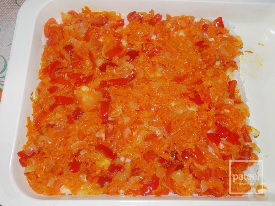 Запеканка с рисом, куриным филе, кукурузой и овощами - Шаг 10