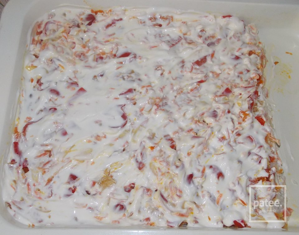 Запеканка с рисом, куриным филе, кукурузой и овощами - Шаг 11