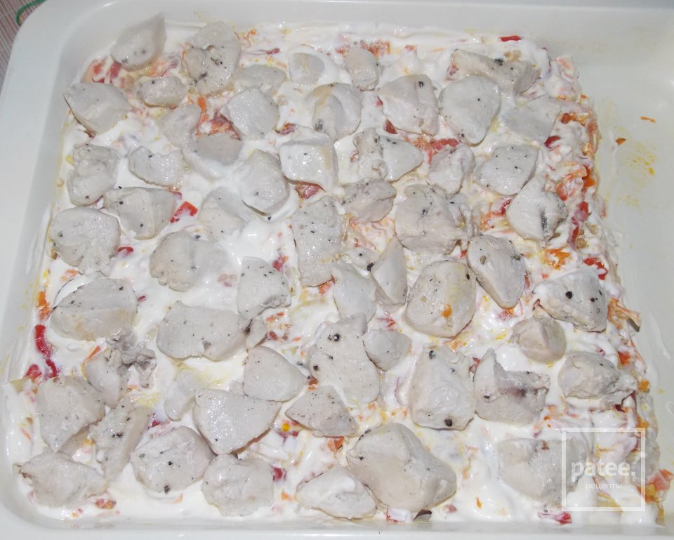 Запеканка с рисом, куриным филе, кукурузой и овощами - Шаг 12
