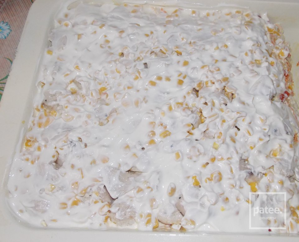 Запеканка с рисом, куриным филе, кукурузой и овощами - Шаг 14