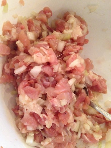 Самса с куряшкой "инь/янь " - Шаг 1