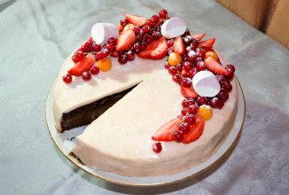 Торт с жидкой шоколадной начинкой