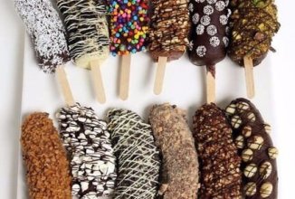 Замороженные бананы в шоколаде