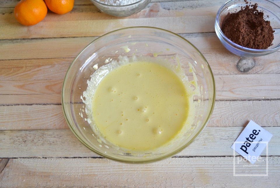 Шоколадный торт с нежным творожным кремом и мандаринами - Шаг 3