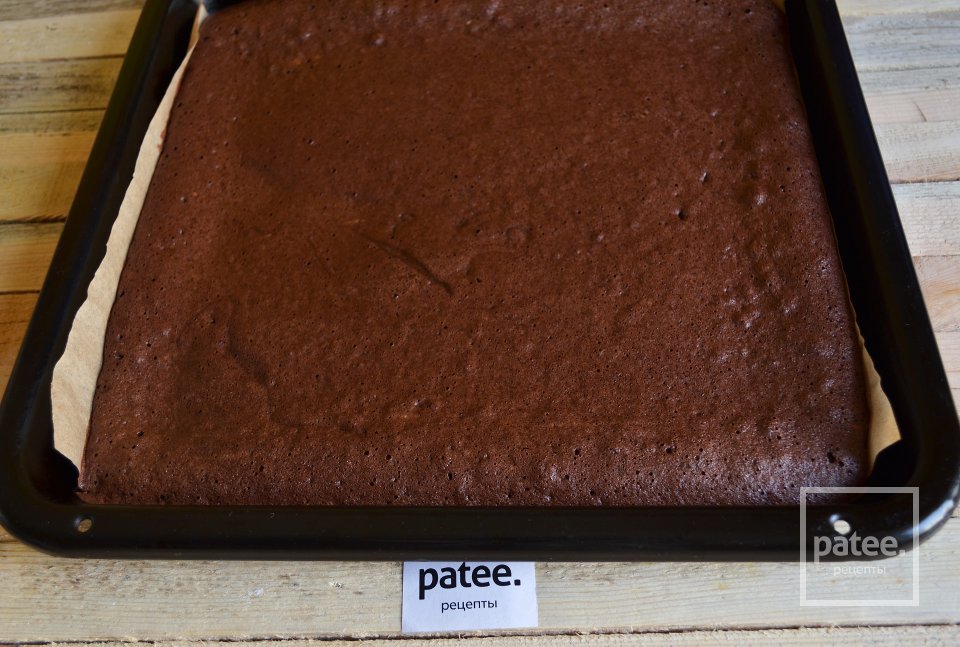 Шоколадный торт с нежным творожным кремом и мандаринами - Шаг 10