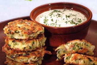 Дранник с ветчиной сыром и зеленью