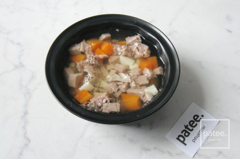 Холодец из говядины, языка и курицы в формочках - Шаг 14