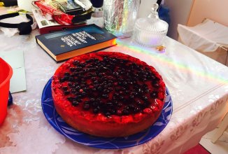 Чизкейк с ягодами в желе