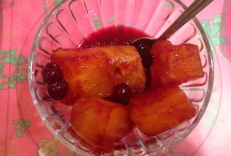 Желе из тыквы и маринованных персиков