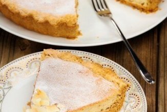 Пирог с творогом и бананами