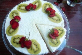 Чизкейк с ягодами и кокосом