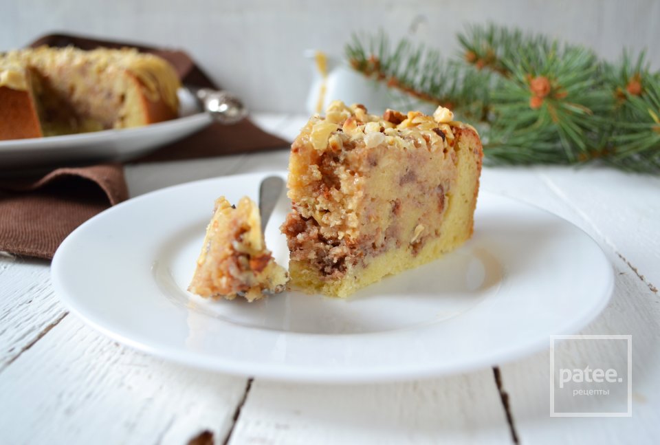 Быстрый карамельный торт с орехами - Шаг 19