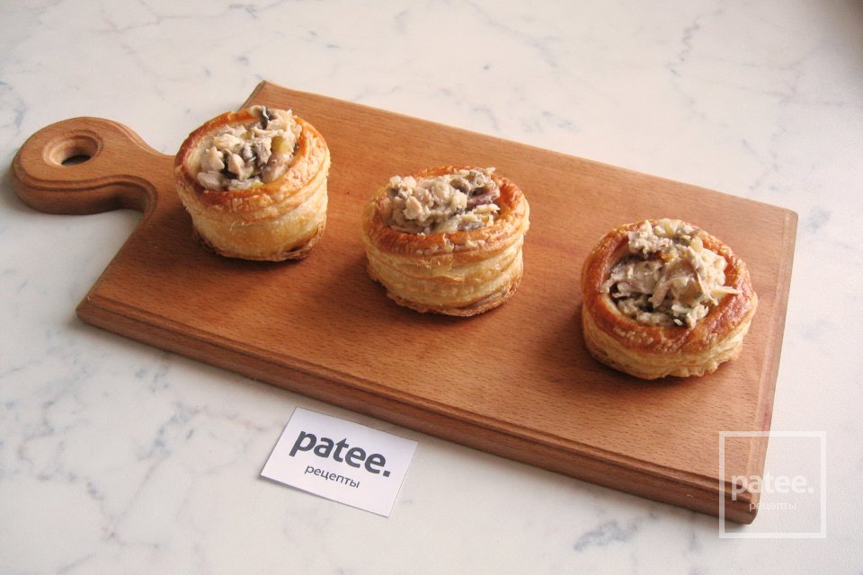 Волованы с курицей и грибами - Шаг 13