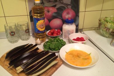 Рулетики из баклажанов - приготовление