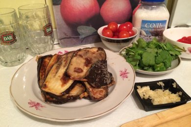 Рулетики из баклажанов - приготовление