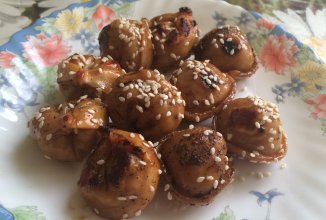 Вкусные жареные пельмени