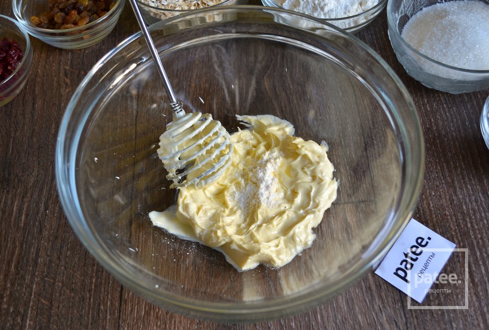 Хрустящее овсяное печенье с клюквой - Шаг 4