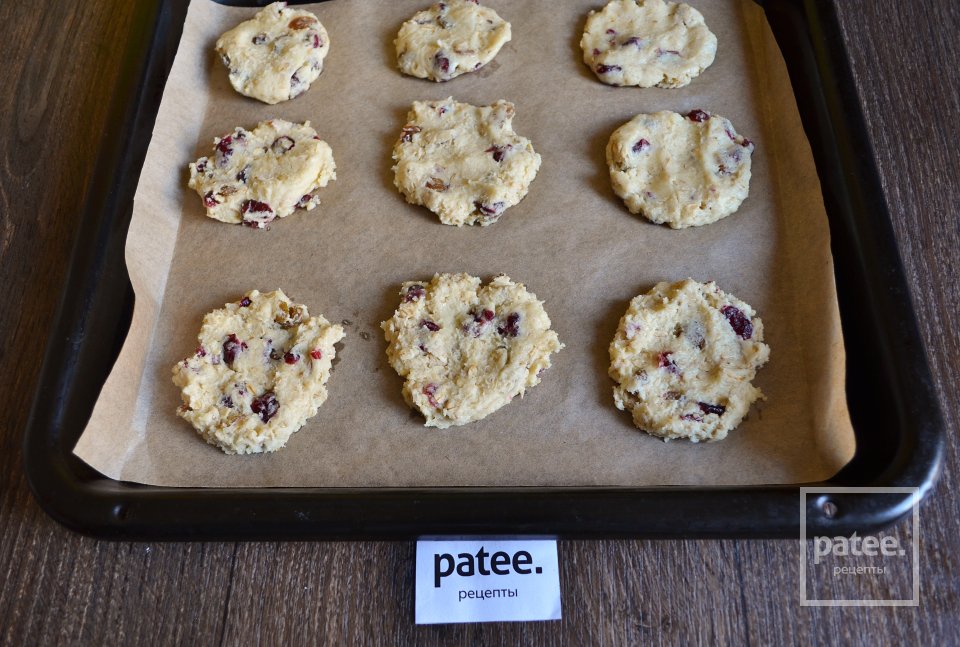 Хрустящее овсяное печенье с клюквой - Шаг 12