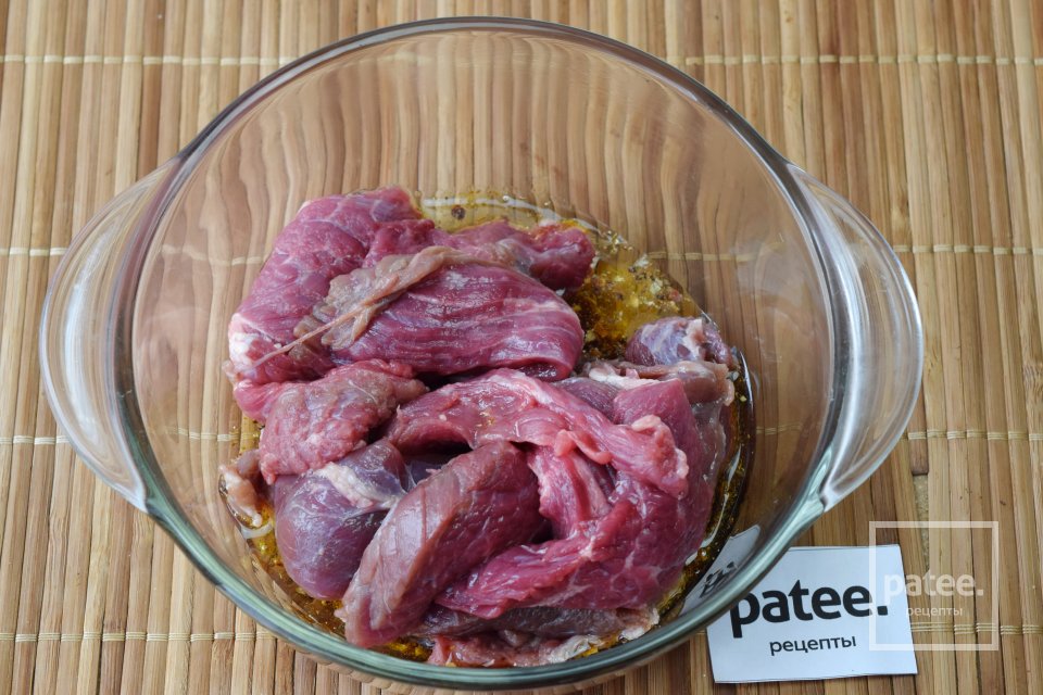 Китайский шашлык из говядины с салатом из лапши - Шаг 4