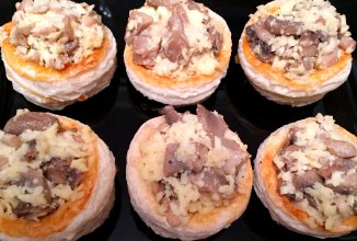 Волованы с грибами и сыром