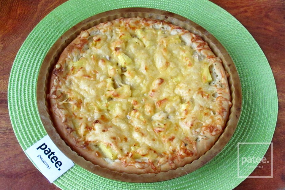 Пицца с курицей и ананасами - Шаг 11