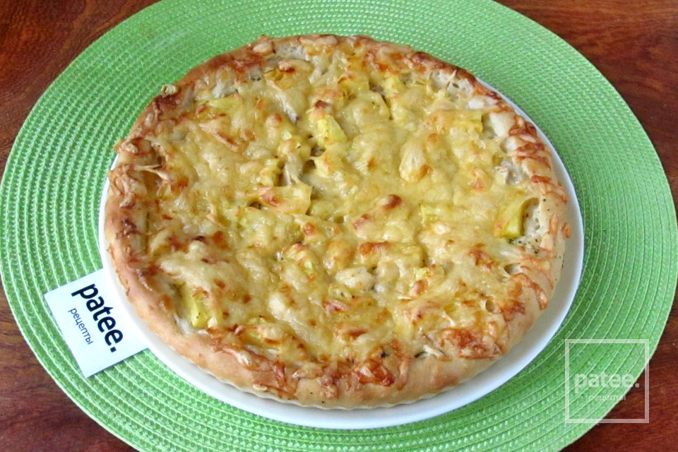 Пицца с курицей и ананасами - Шаг 12