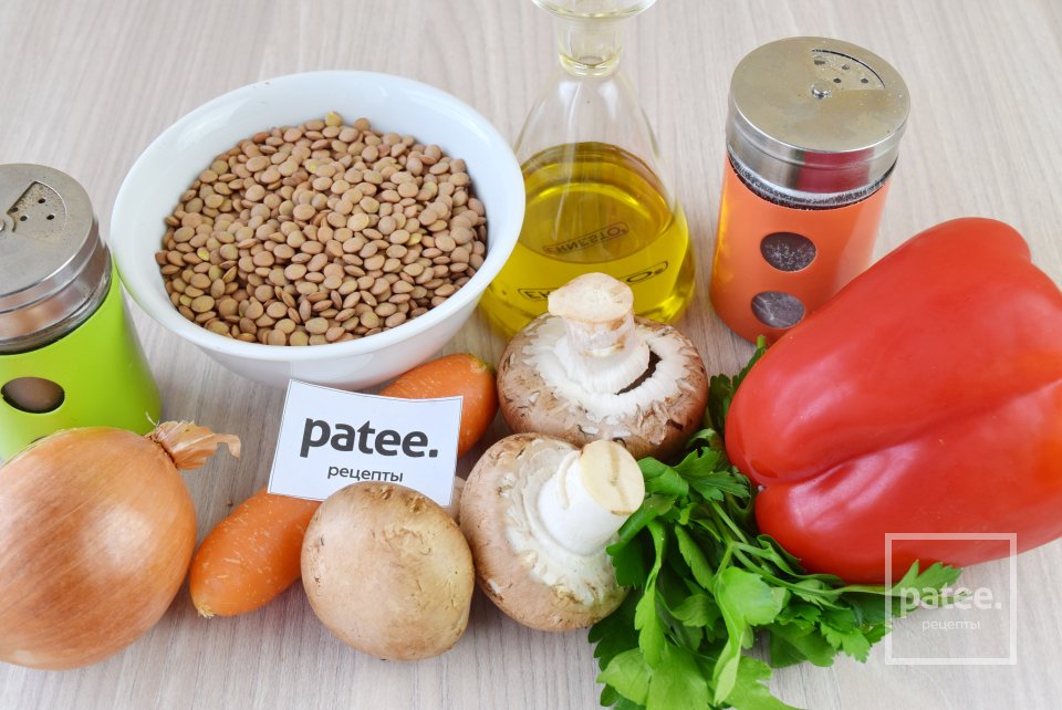 Чечевица с овощами - Шаг 1