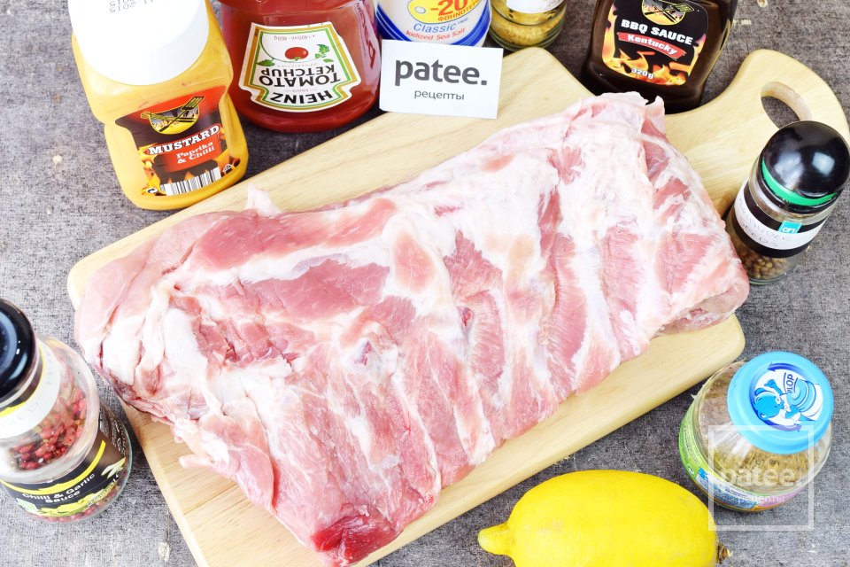Свиные ребрышки в маринаде барбекю и специях - Шаг 1