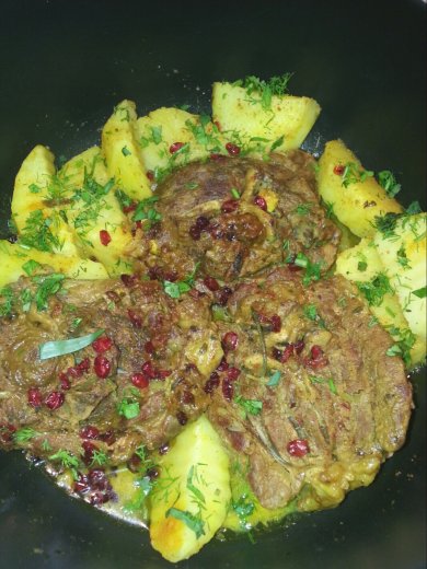 Баранина с барбарисом и картофелем