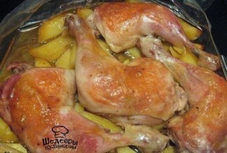 Куриные голени в сметане с картошкой