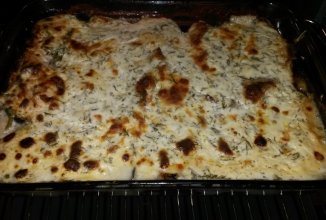 Стейки кеты под укропным соусом