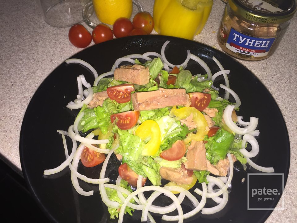 Черногорский салат с тунцом - Шаг 6