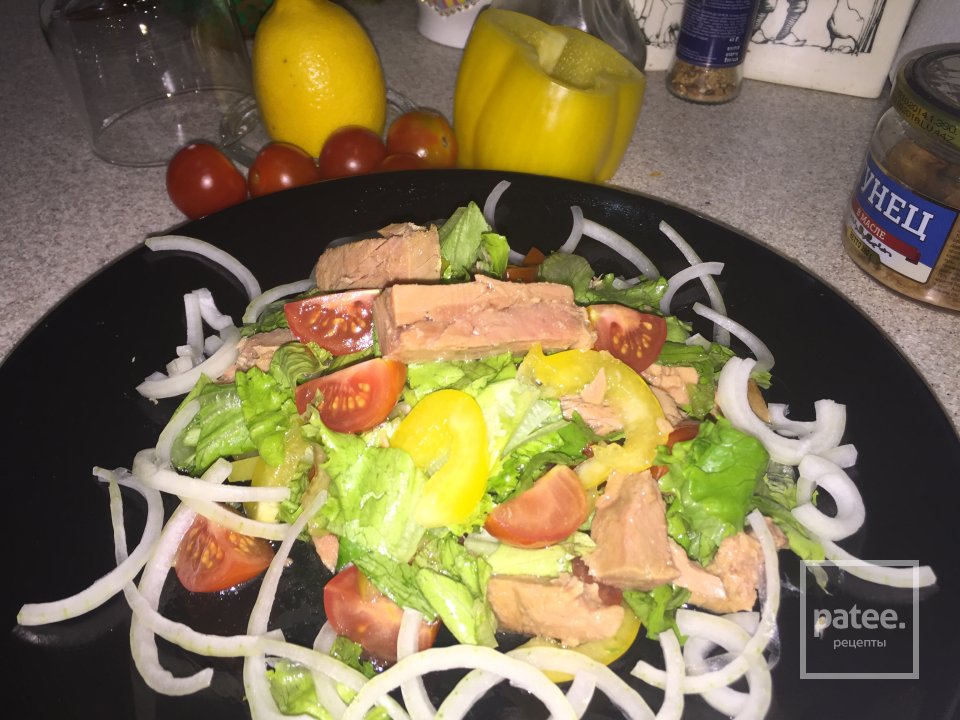 Черногорский салат с тунцом - Шаг 7