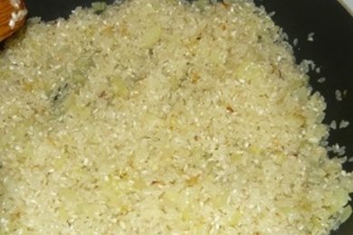 Итальянское грибное ризотто - приготовление