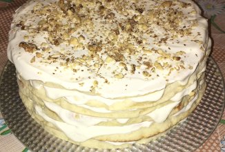 Творожный торт на сковороде