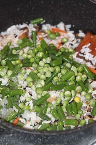 Рис с овощами и грибами - Шаг 6