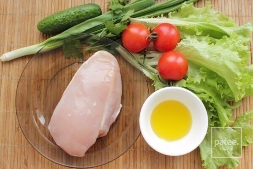 Салат из курицы и свежих овощей - Шаг 1