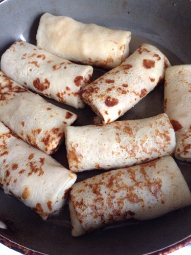 Блины с творогом. - Шаг 7